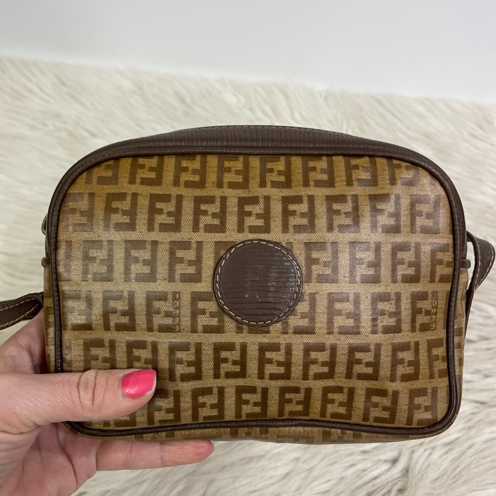 Fendi Brown Monogram Shoulder Bag - Picture 6 of 13